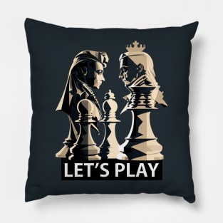 Chess Game Pieces - Let's Play Pillow