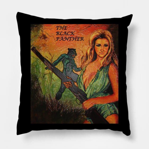 The Black Panther - The Secret of the Elephants' Cemetery (Unique Art) Pillow by The Black Panther