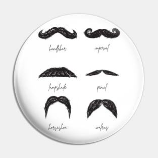 Moustache Types Grid Pin