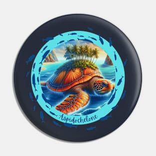 Aspidochelone, the Mythical Sea Turtle Island Pin