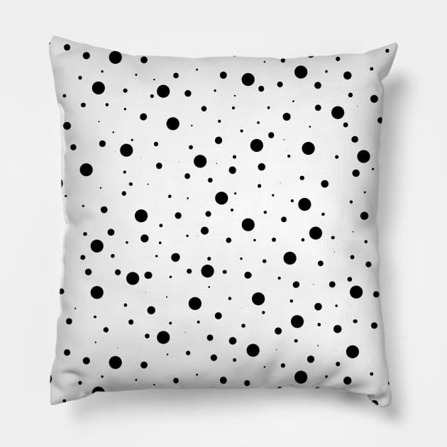 Black and White Polka Dots Pillow by designminds1