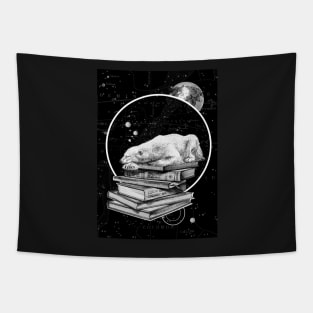 Polar bear collage |  space Digital art Tapestry