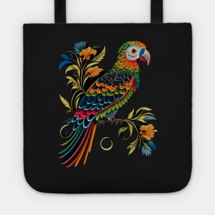 Colorful parrot Tote