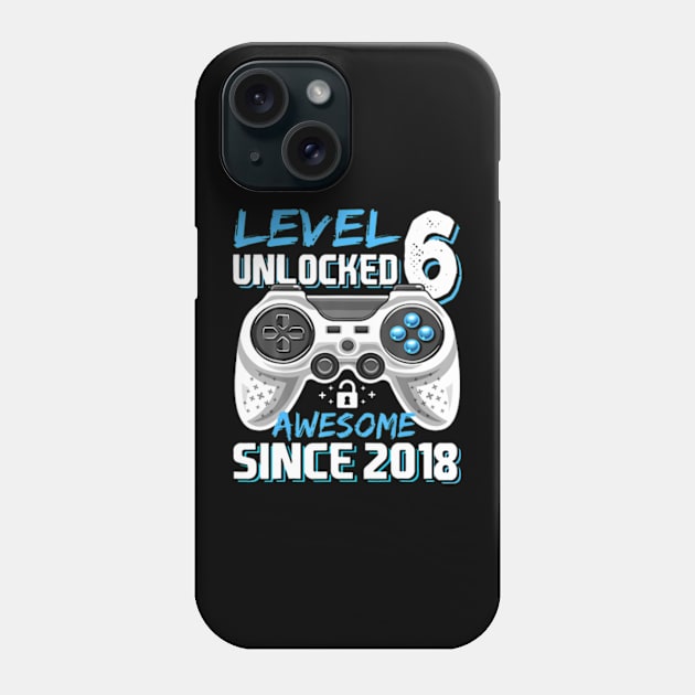 6Th Birthday Gamer 6 Year Old Bday Boy Six Son Phone Case by Zoe Hill Autism