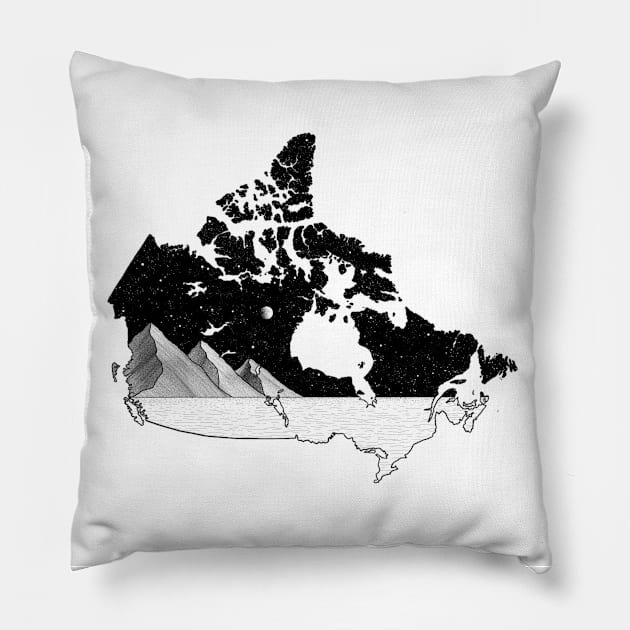 Map of Heaven Pillow by jy ink