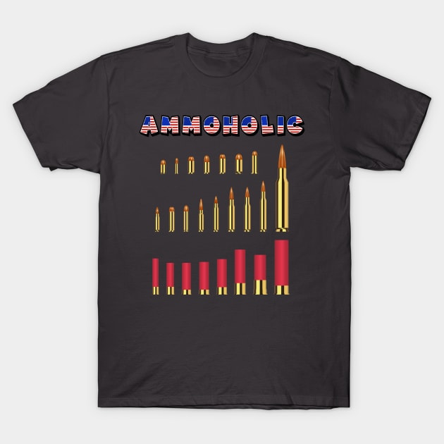 AMMOHOLIC Pro Gun T Shirt T-Shirt AMMOHOLIC Pro Gun T Shirt T-Shirt