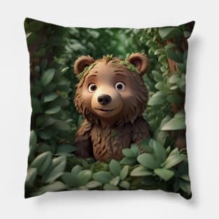 Bear  in Nature Pillow