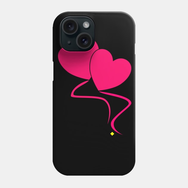 TWO HEARTS PINK MIX Phone Case by AddOnDesign