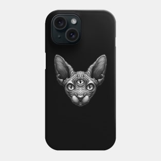 Three Eyed Egyptian Sphynx cat Phone Case