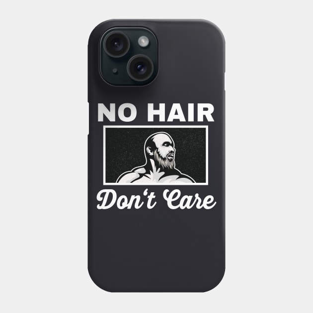 No hair don't care man with beard and bald head Phone Case by Foxxy Merch
