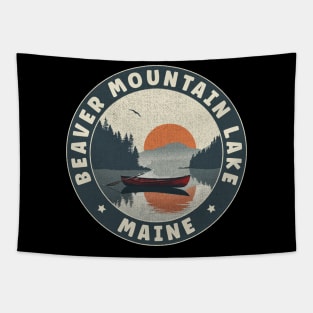 Beaver Mountain Lake Maine Sunset Tapestry