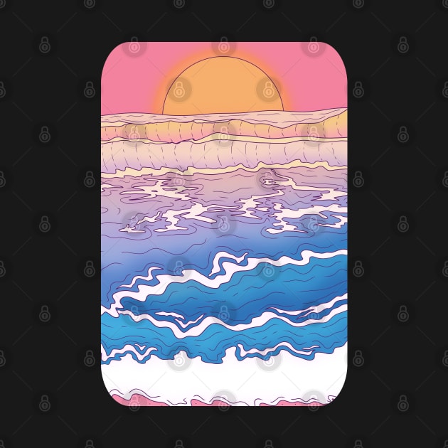 Sunset ocean by Swadeillustrations