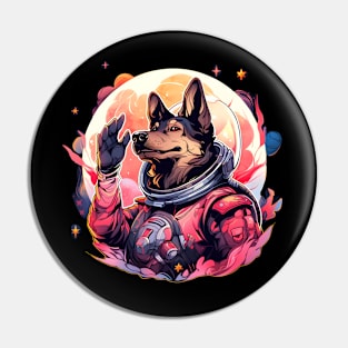 Handsome Dog Astronaut Pin