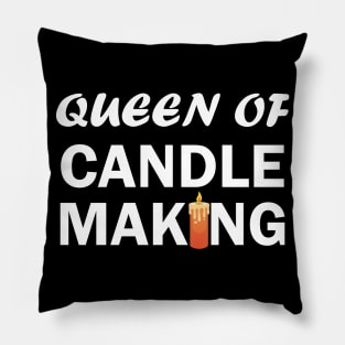 queen of candle making Pillow