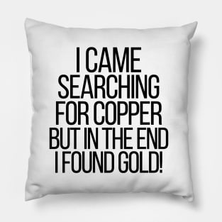 I came searching for copper but in the end I found gold! Pillow