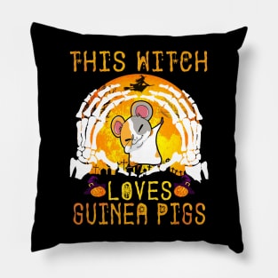 This Witch Loves Guinea Pigs Halloween (121) Pillow