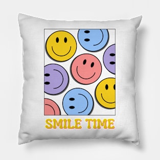 Smile Time Colorful Emoji Pillow