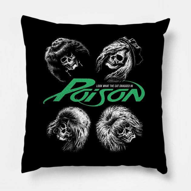 Poison skull Pillow by Press Play Ent