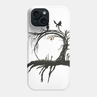 inc tree wood and raven Phone Case