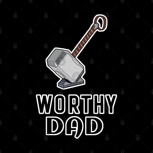 Worthy Dad Mjolnir Thor's Hammer by aaallsmiles