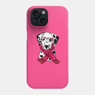 Dalmatian with scarf Phone Case