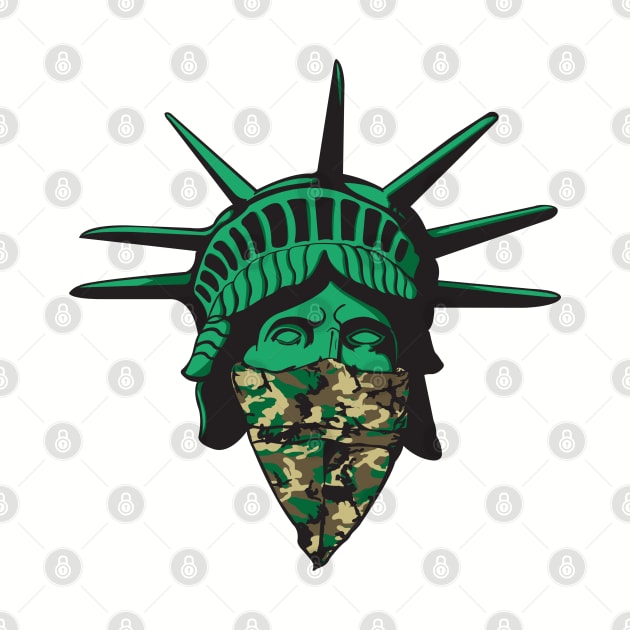 Statue of Liberty Bandana Bandit by Joebarondesign