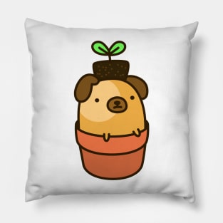 Sprout the pug Pillow