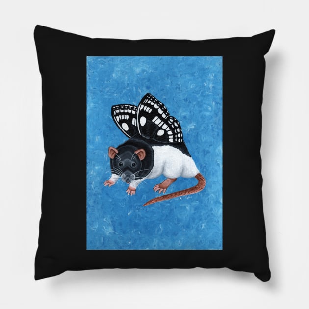 Marbled White Ratterfly Pillow by WolfySilver