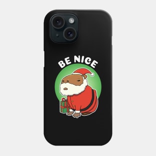 Be Nice Capybara Christmas Phone Case