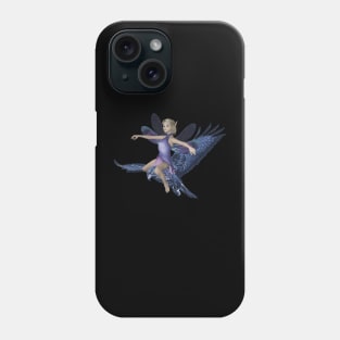 Fairy faerie elf riding eagle flying Phone Case