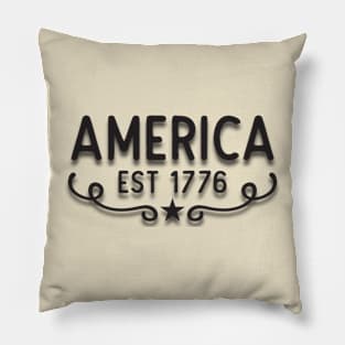 America - Established 1776 Pillow