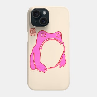 Pink Grumpy Frog Phone Case