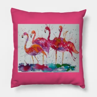 Pink Flamingos Pillow