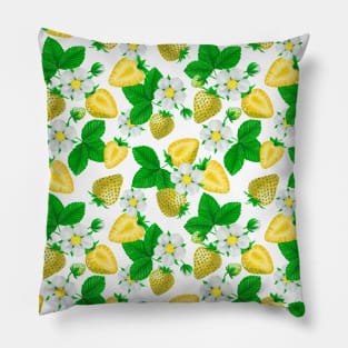 Yellow Strawberries Pillow