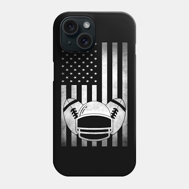 USA American Flag Football Fans Gift Phone Case by funkyteesfunny