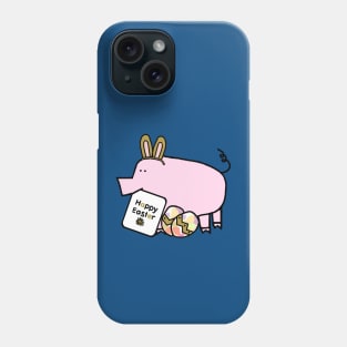 Happy Easter Bunny Ears on Pig Phone Case