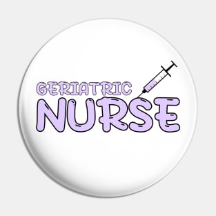 Geriatric Nurse Purple Pin