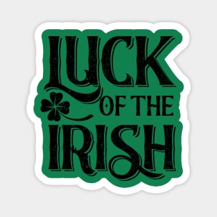Saint Patrick Luck of the Irish Black Vintage Magnet