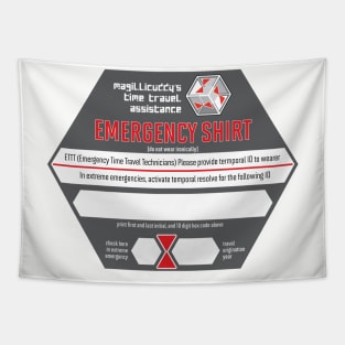 EMERGENCY SHIRT - Time Traveller's Assistance Tapestry