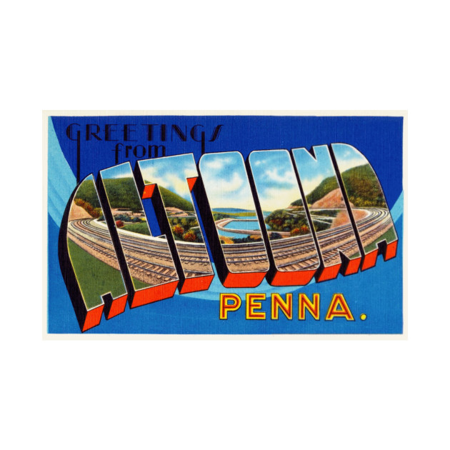 Greetings from Altoona, Pennsylvania - Vintage Large Letter Postcard by Naves