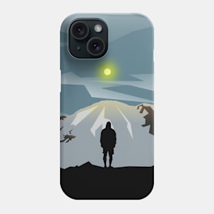 Man Looking at Mountain Phone Case