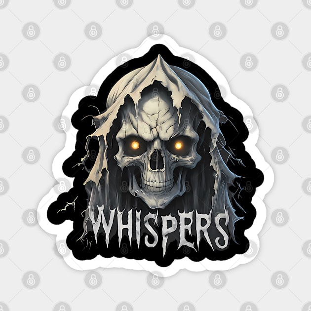 Skull Art Design Whispers Magnet by SkellySquad