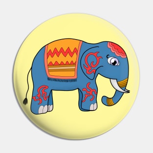 A Colorful Elephant Pin