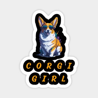 corgi girl Magnet