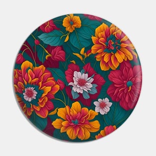 floral pattern design, colorful pattern design Pin