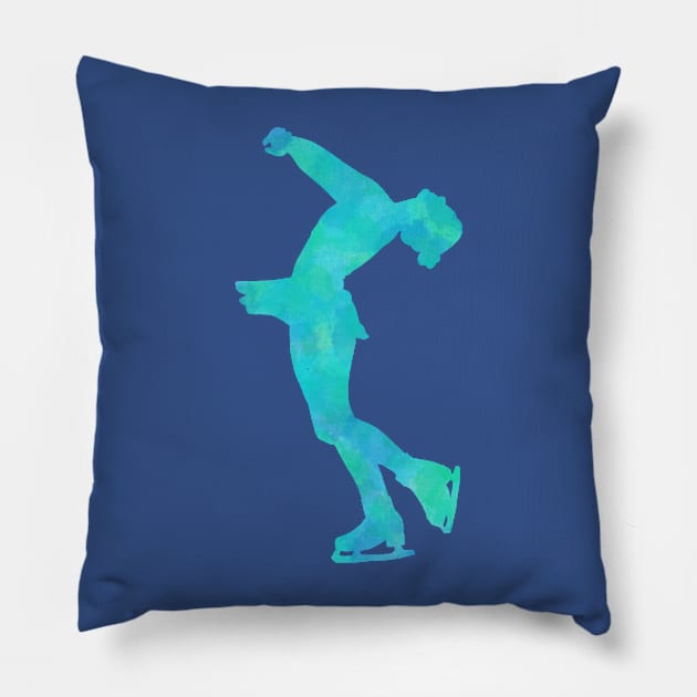 Figure skating (layback spin) Pillow by Becky-Marie