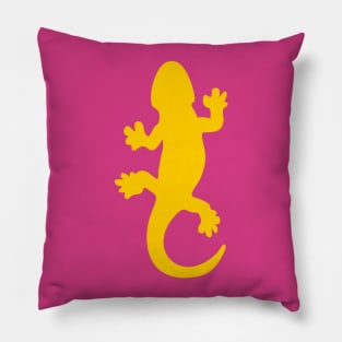 Yellow Lizard Pillow