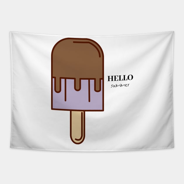 HELLO summer - popsicle Tapestry by AestheticLine