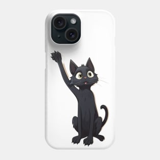 Black Cat hailing a taxi? Phone Case