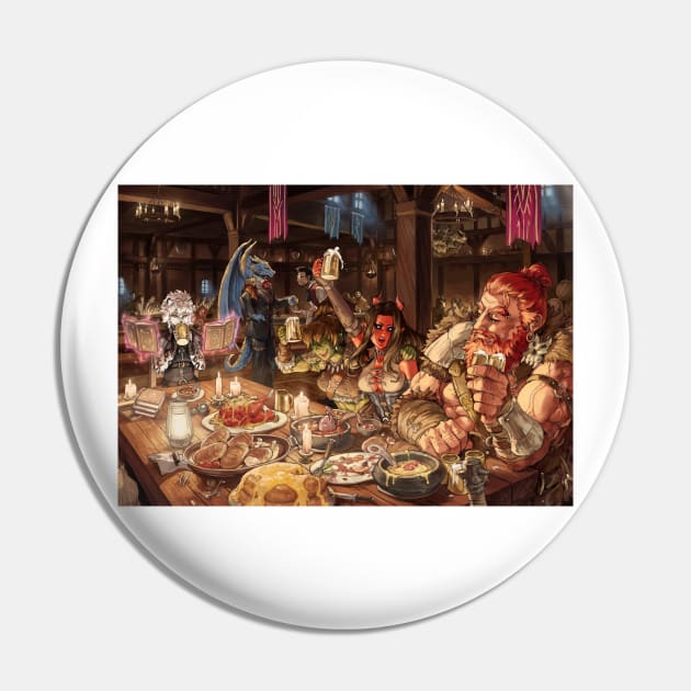 Dungeons and Dragons - The feast Pin by RobustaArt